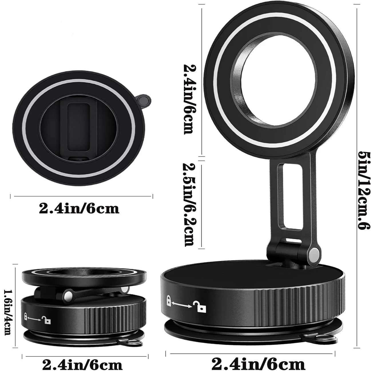 Support magnétique 360°